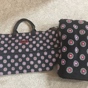 Vera Bradley Parisian PomPom Travel Lot - EUC